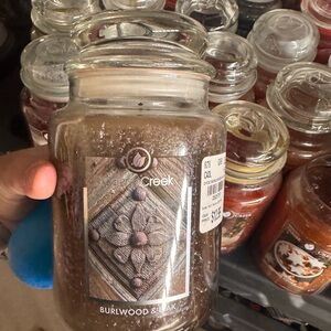 Creek Burlwood & Oak Brown Candle